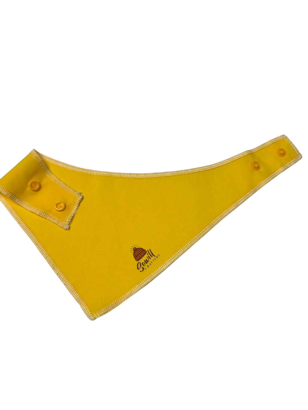 Sunny Yellow Classic Dog Bandana – Snap-On Style