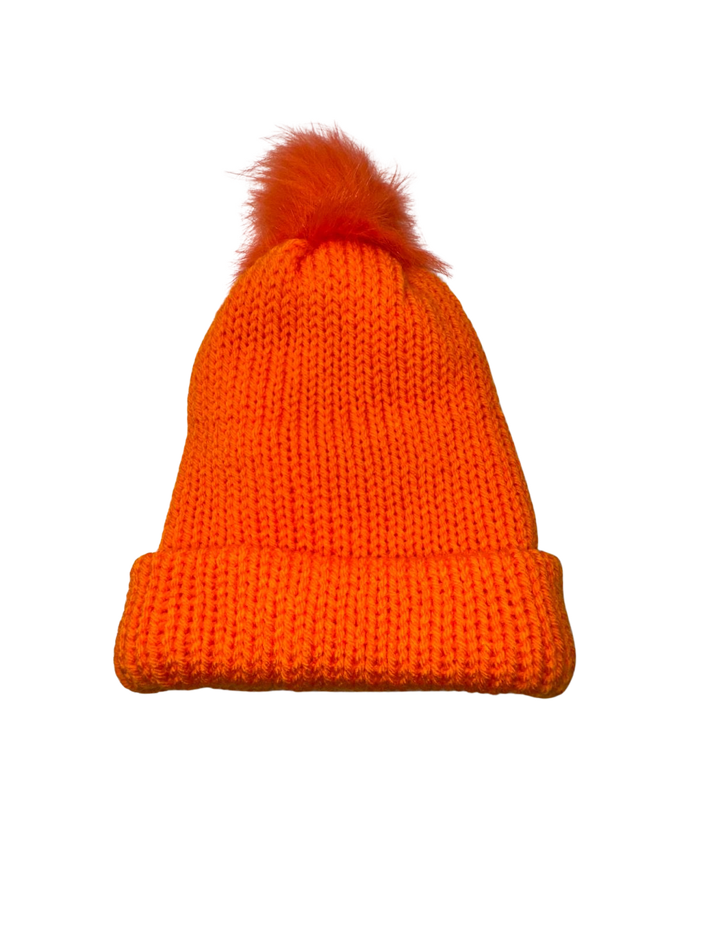 Bright Orange Knit Winter Beanie