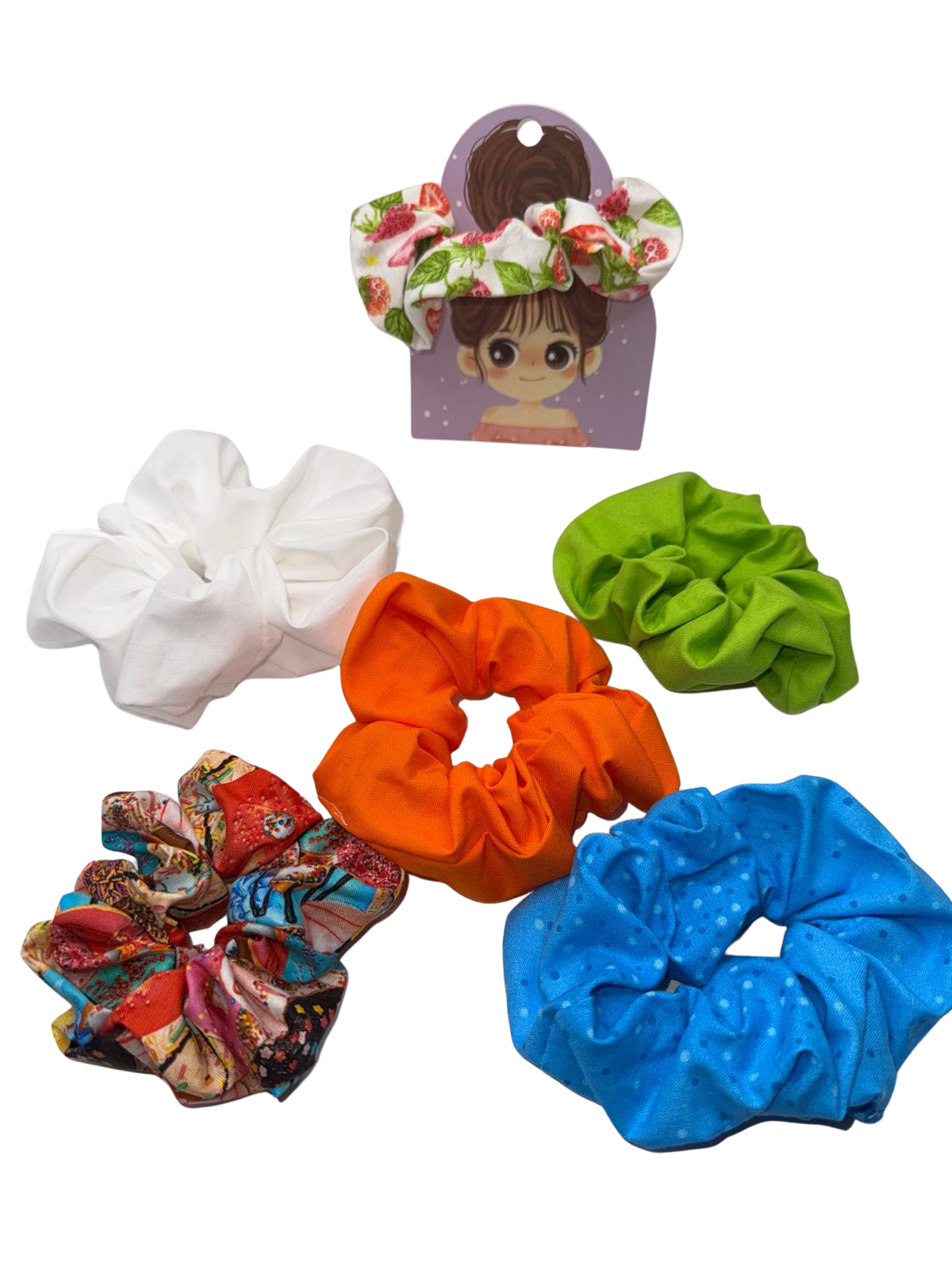 Vibrant Scrunchie Bundle – Set of 6 (Paid 5 Get 1 Free)