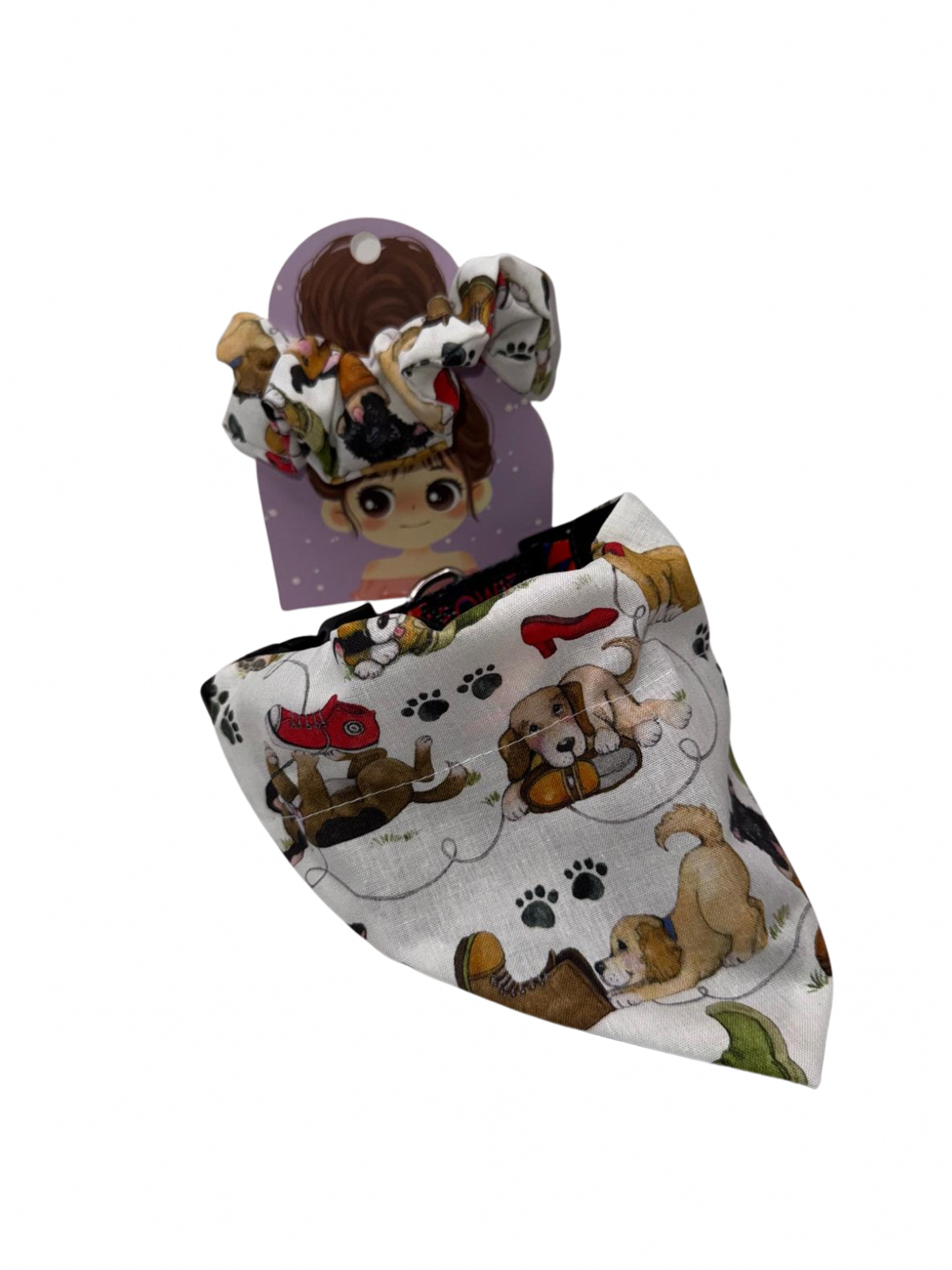 Puppy Love Bandana & Scrunchie Set