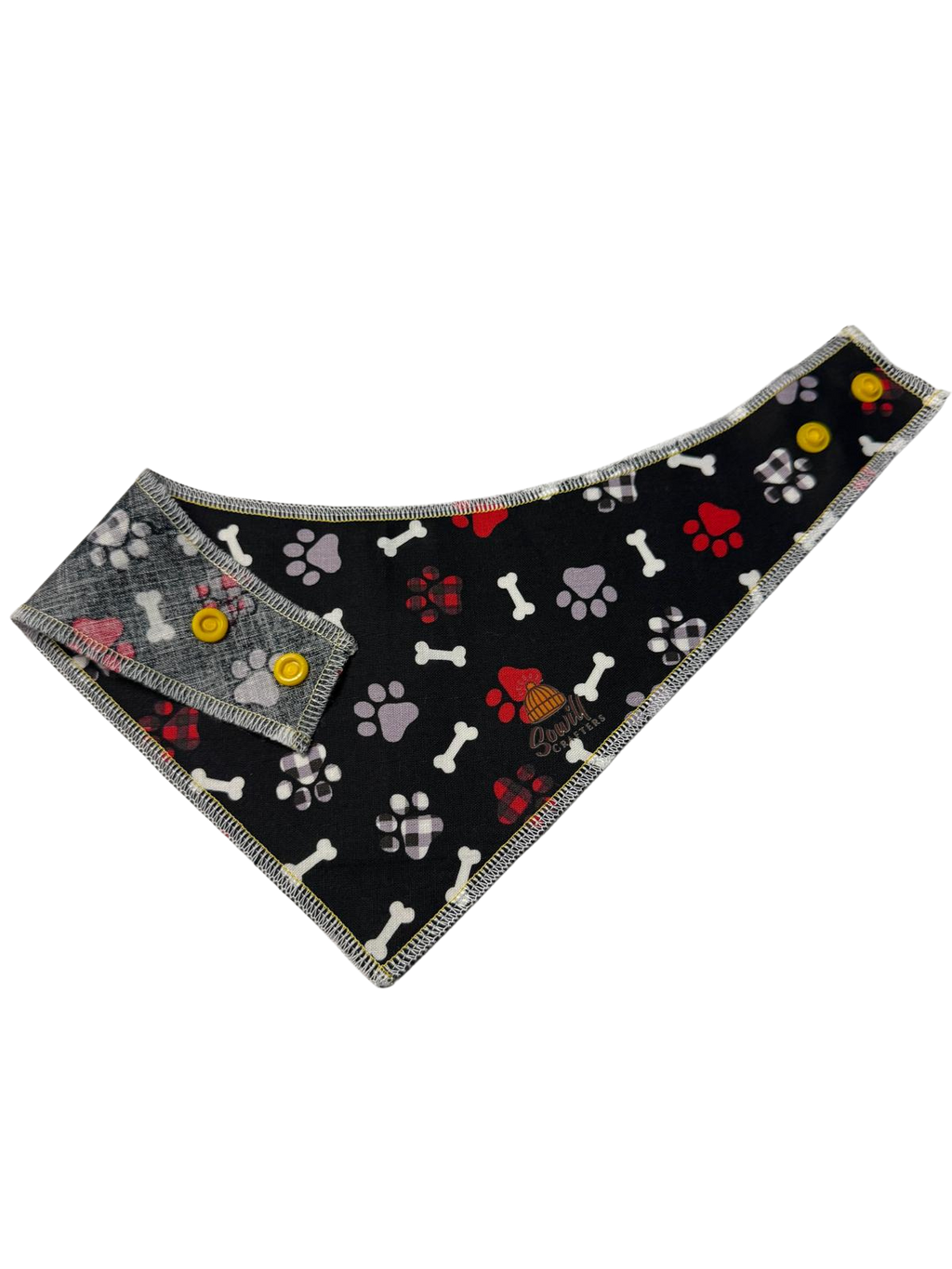 Paws &amp; Bones Dog Bandana – Snap-On Style
