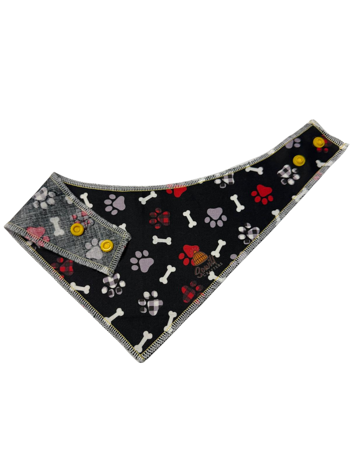 Paws &amp; Bones Dog Bandana – Snap-On Style
