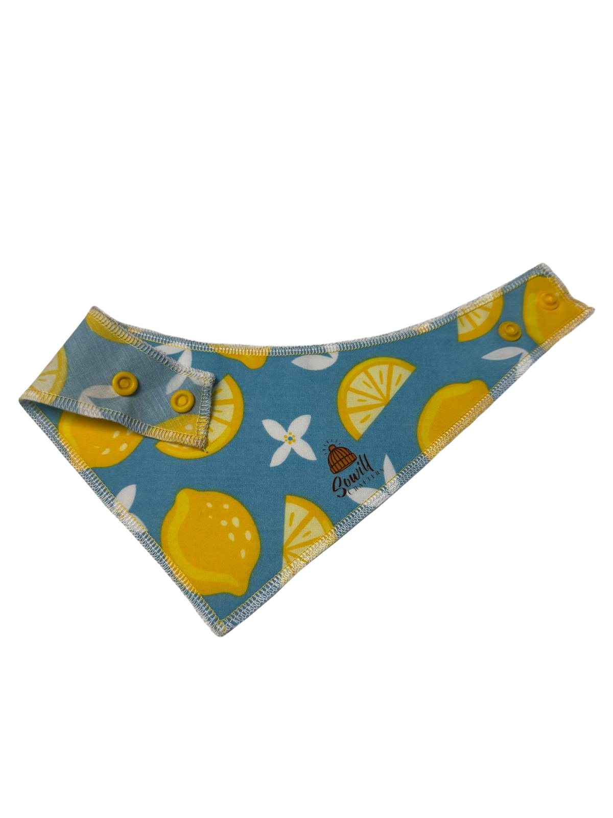 Fresh Lemon Breeze Dog Bandana – Snap-On Style