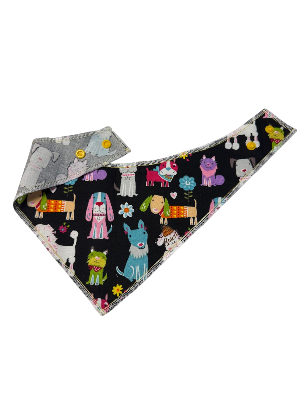 Colorful Dog Friends Bandana – Snap-On Style
