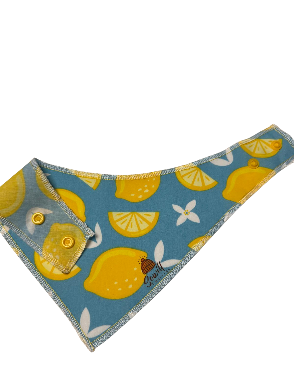 Fresh Lemon Breeze Dog Bandana – Snap-On Style
