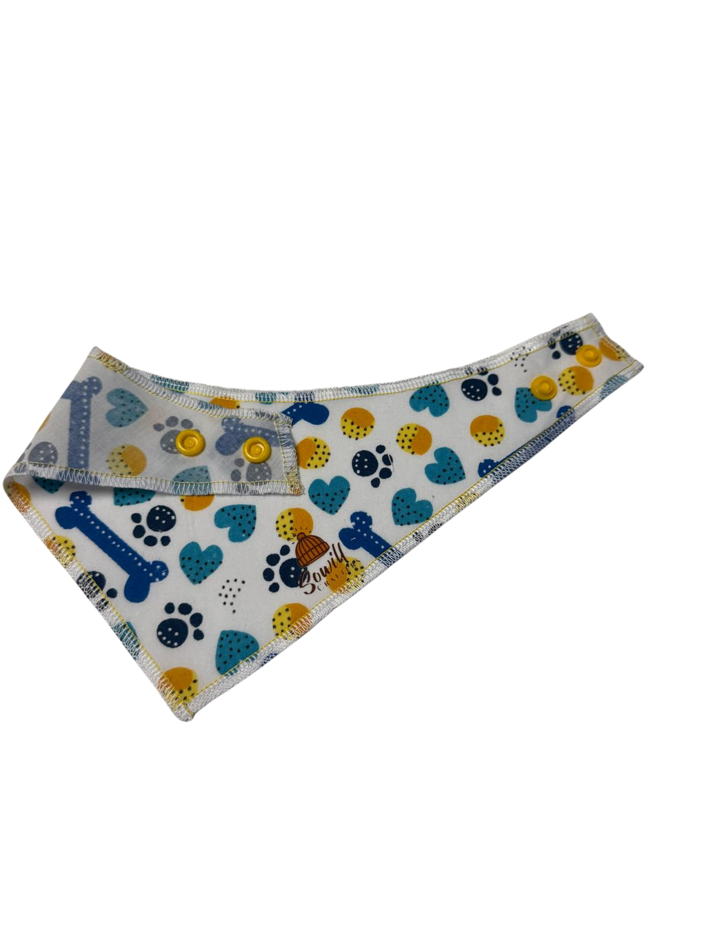 “Paws & Hearts” Bandana Single Button