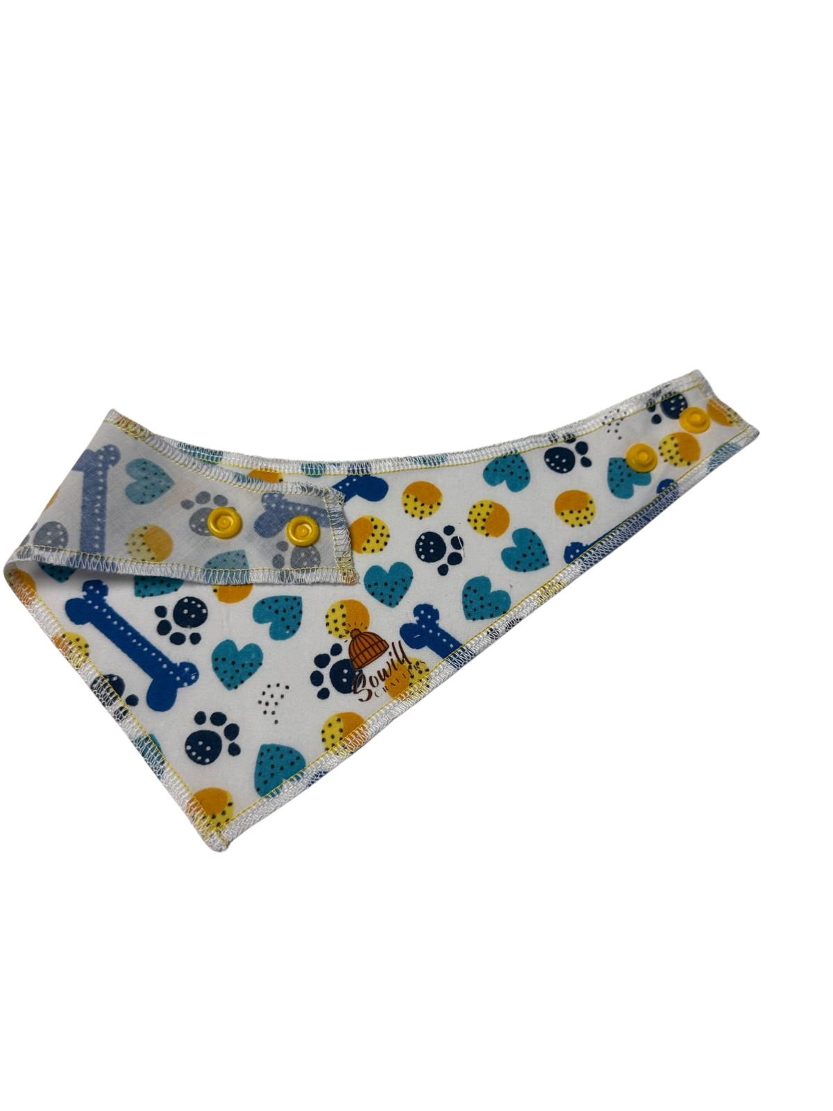 “Paws & Hearts” Bandana Single Button