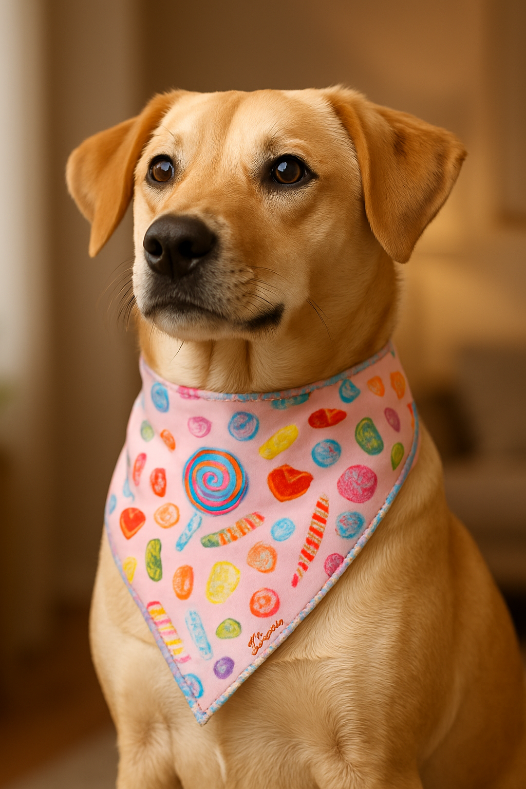 Sweet Treats Candy Dog Bandana – Snap-On Style