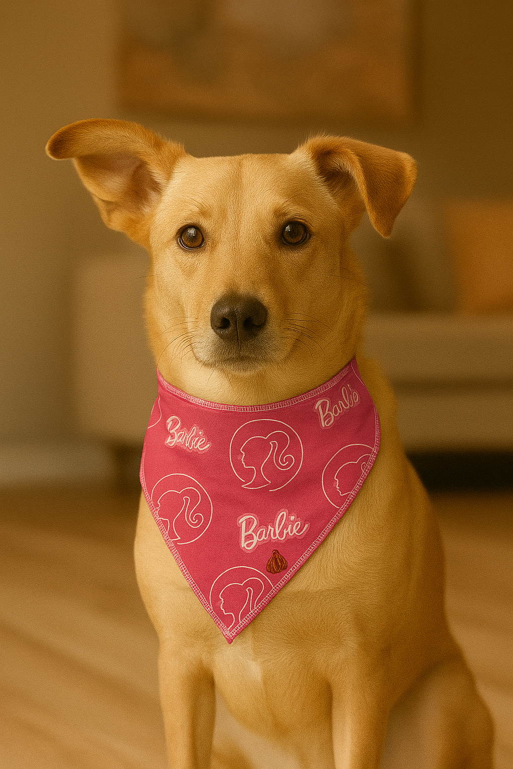 Barbie Pink Glam Dog Bandana – Snap-On Style