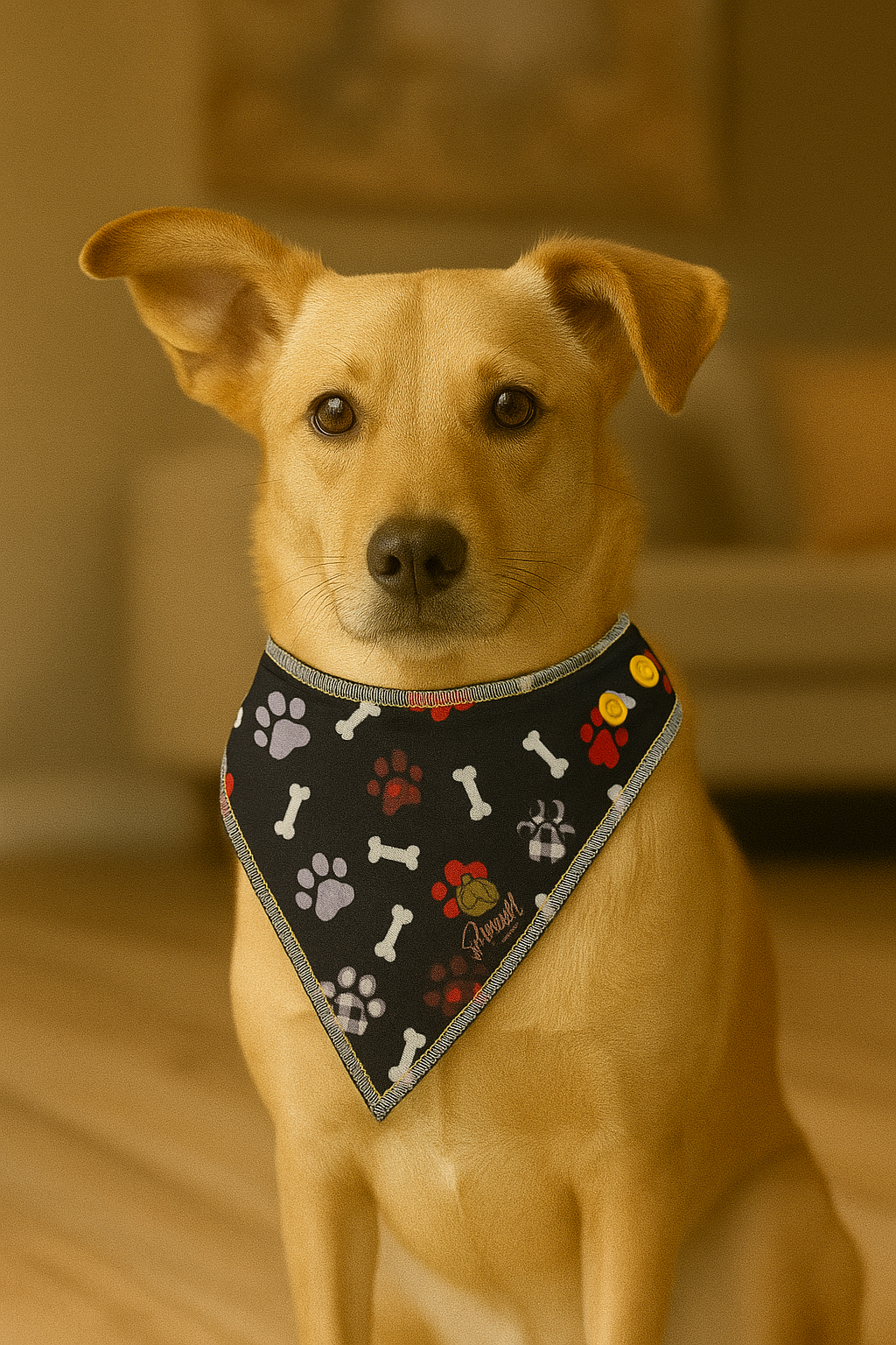 Paws &amp; Bones Dog Bandana – Snap-On Style