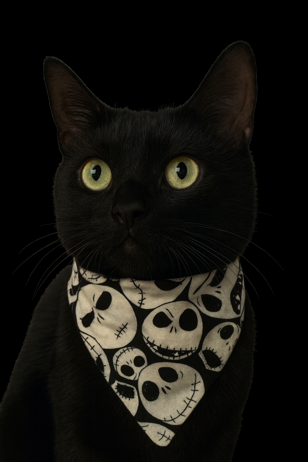 Spooky Skulls Cat Bandana