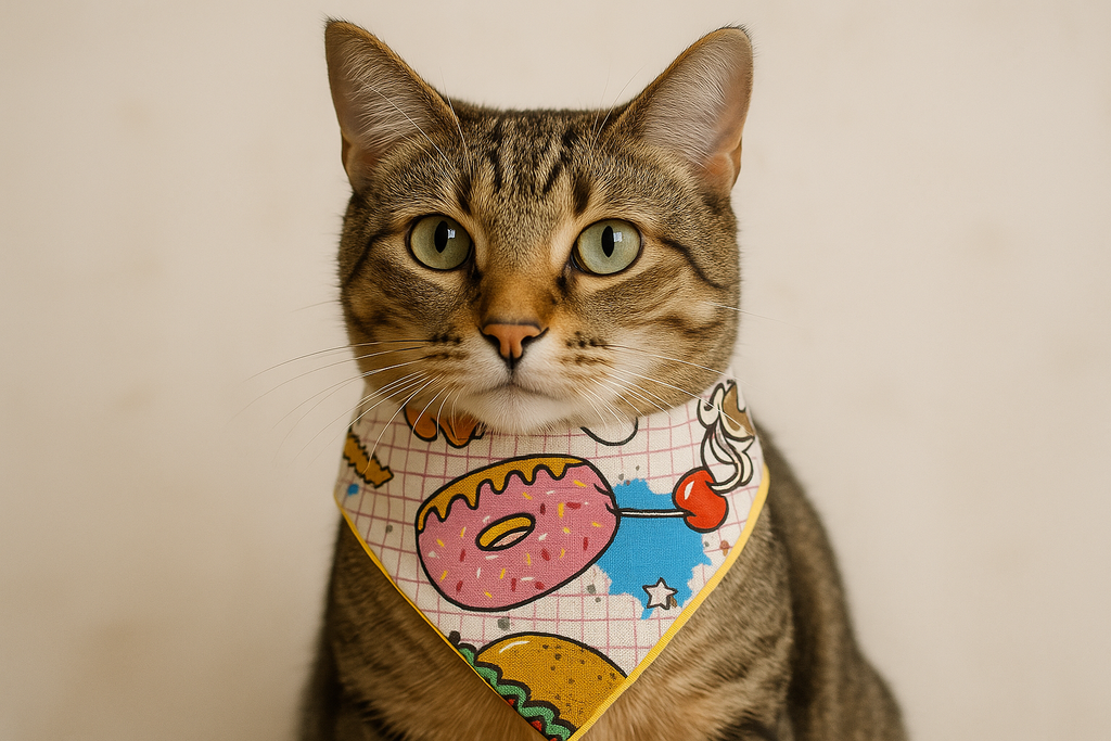 Snack Time Cat Bandana