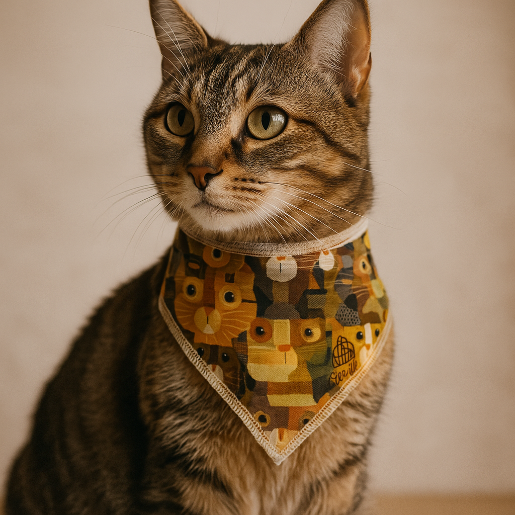 Art Cats Bandana Single Button