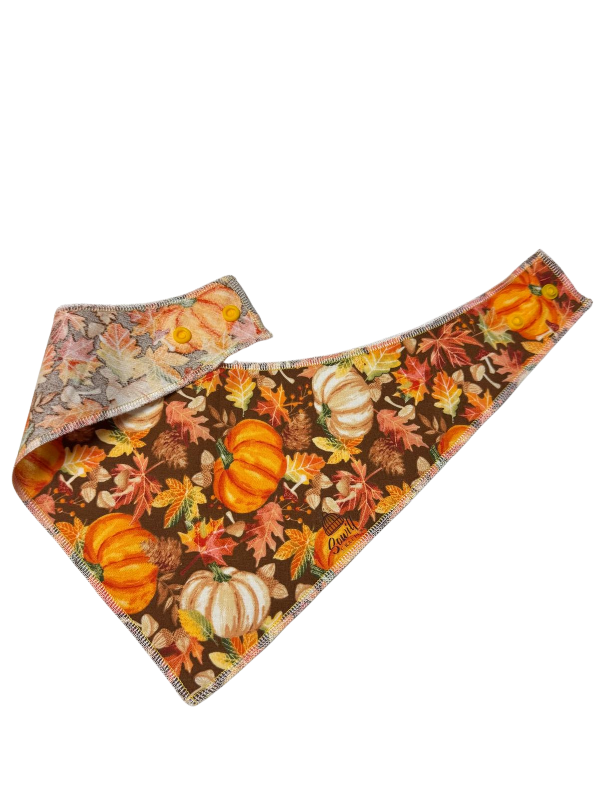 Fall Pumpkin Harvest Dog Bandana – Snap-On Style