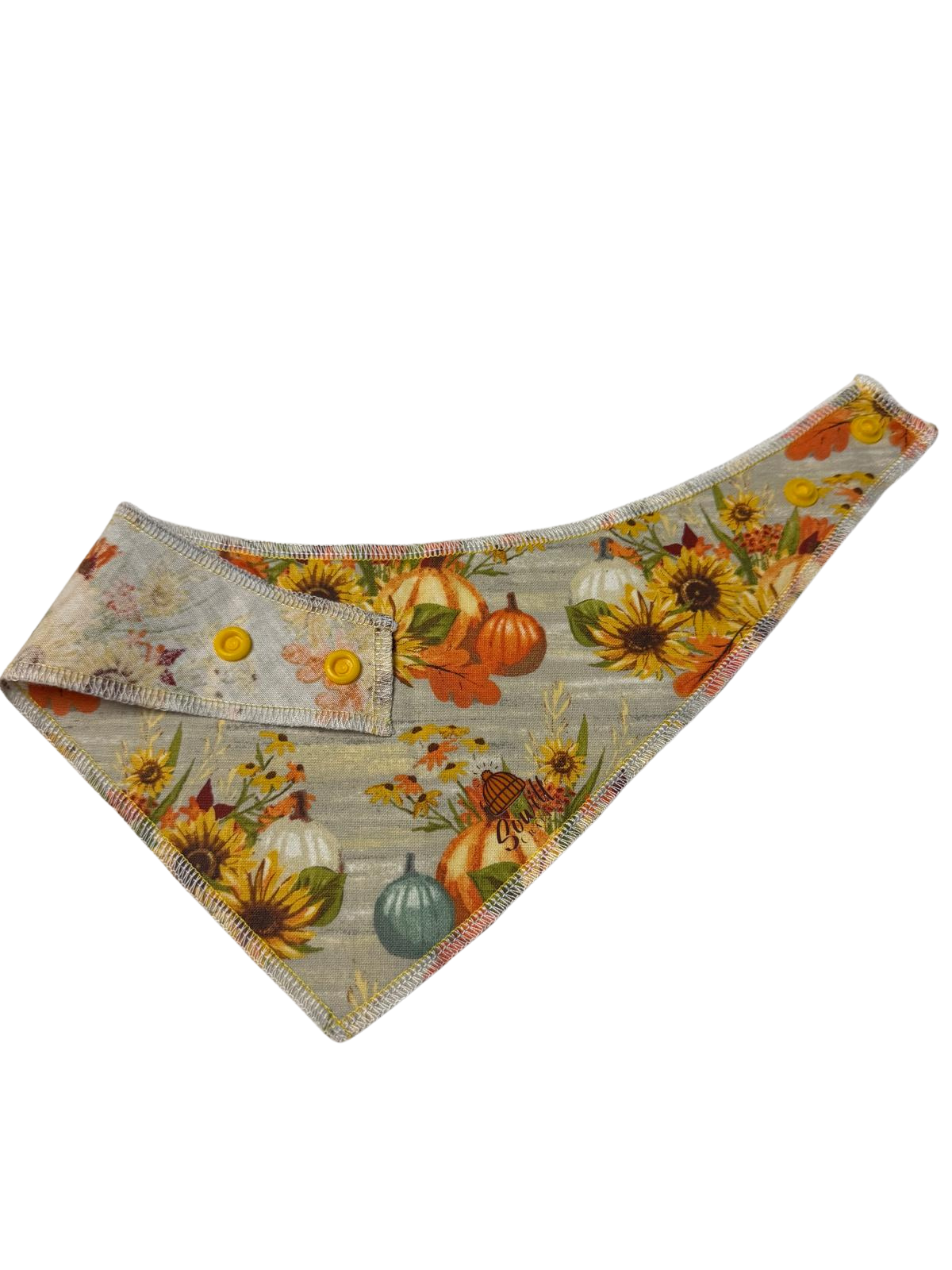 Autumn Harvest Floral Dog Bandana – Snap-On Style